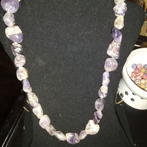 Genuine amethyst necklace